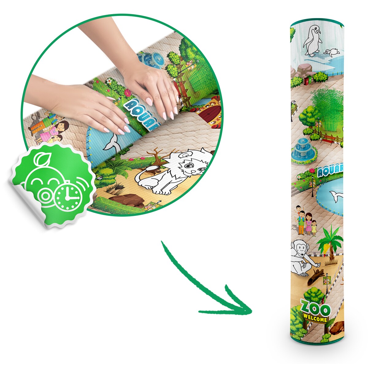 Mata edukacyjna piankowa dywan do malowania 200x120 cm zmywalna Ricokids