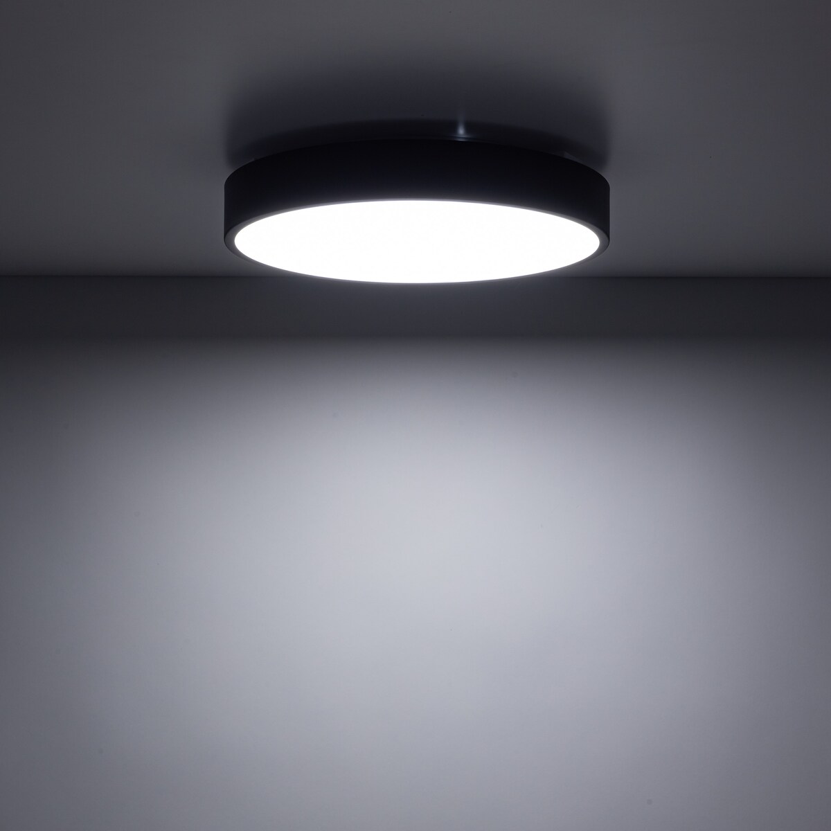 Lampa Sufitowa Łazienkowa Tk Lighting Velis Czarna Plafon Led 24W Ip54 Zmienna Barwa, Ściemniany