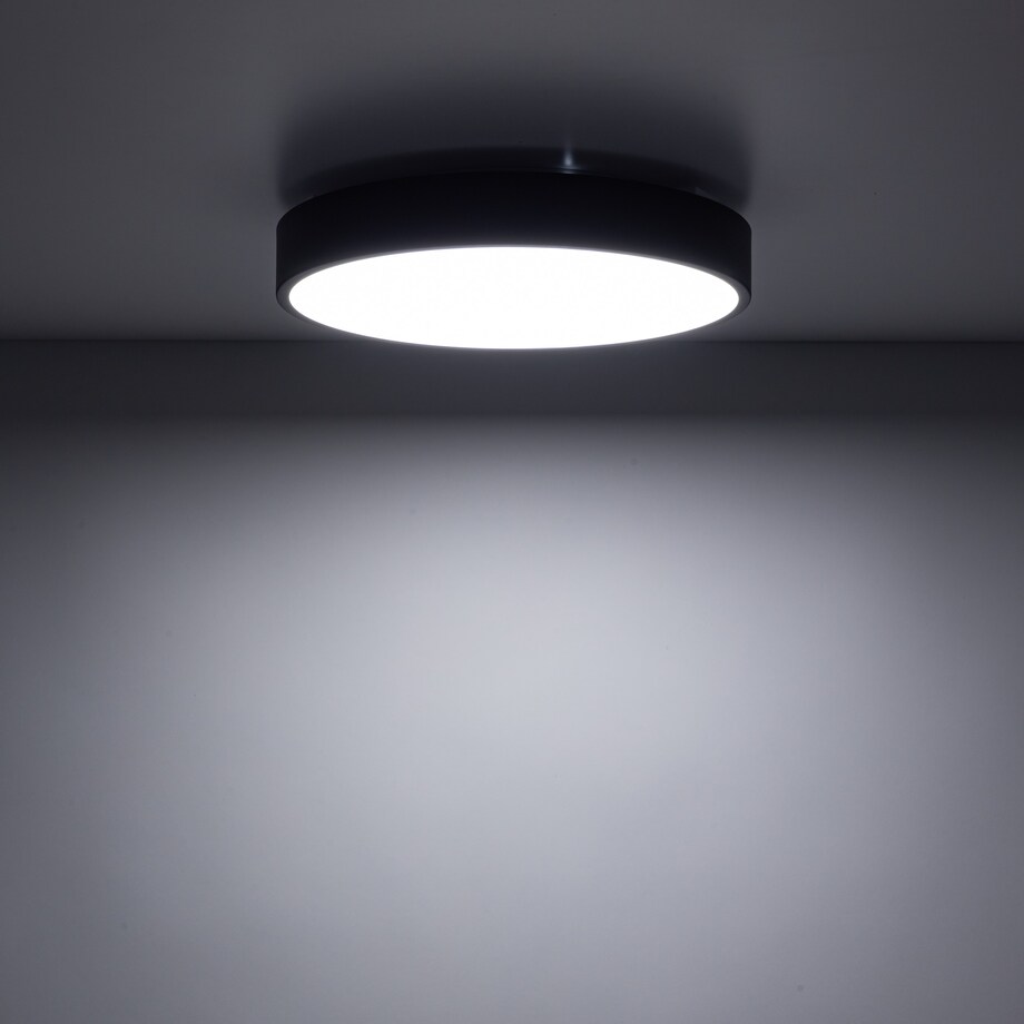 Lampa Sufitowa Łazienkowa Tk Lighting Velis Czarna Plafon Led 24W Ip54 Zmienna Barwa, Ściemniany