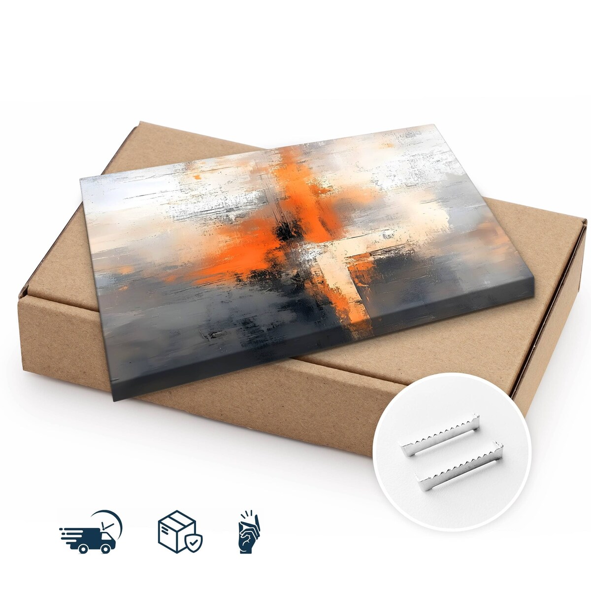 Obraz Na Płótnie Abstrakcja Mural Farba Nowoczesny Styl Glamour 70x50cm