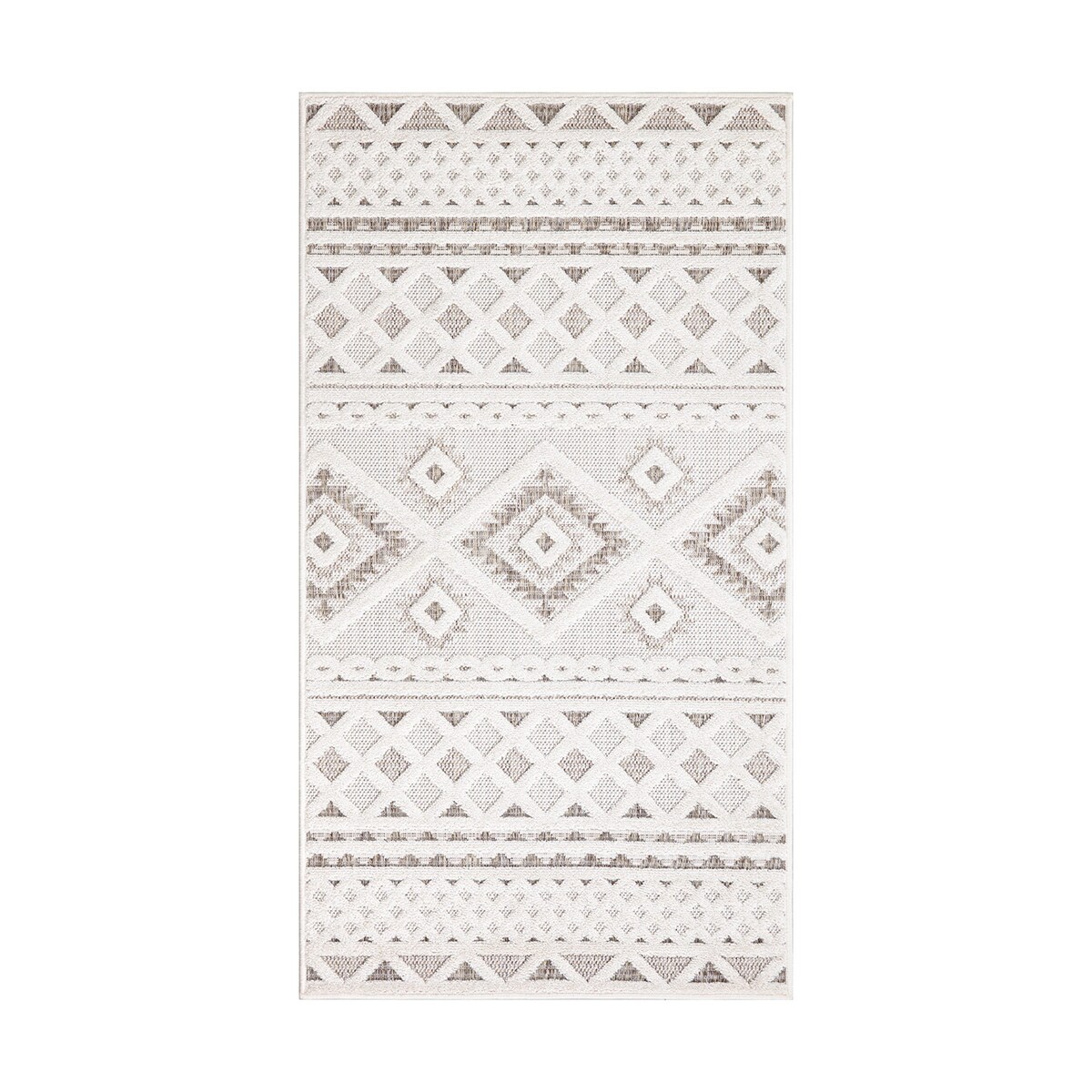 Dywan na zewnątrz i do wnętrz boho Sanori 4350 Krem 80x250