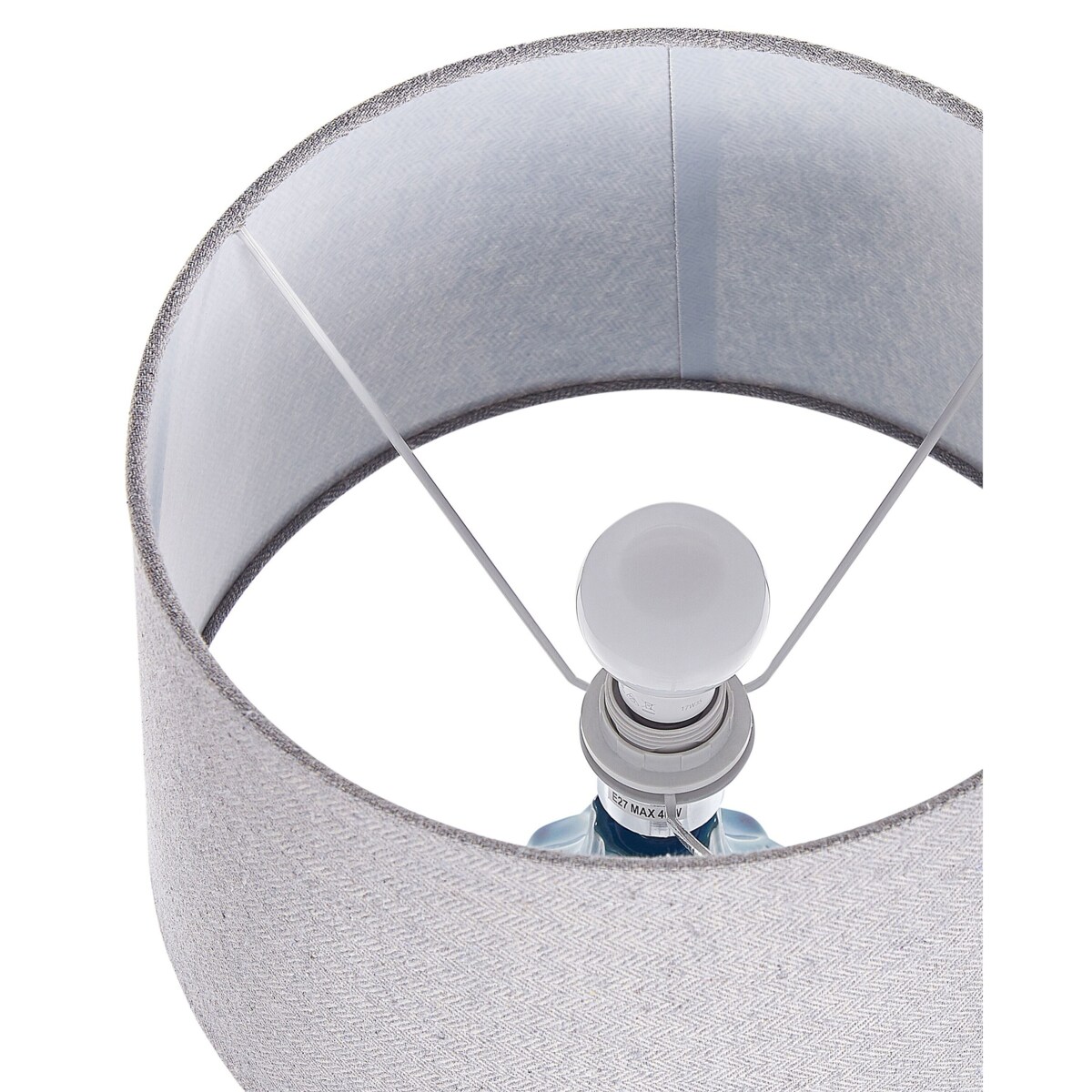 Lampa stołowa ceramiczna niebieska ABAVA