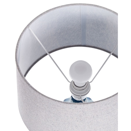 Lampa stołowa ceramiczna niebieska ABAVA