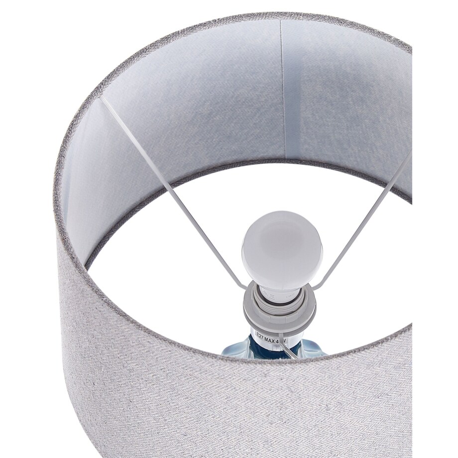 Lampa stołowa ceramiczna niebieska ABAVA