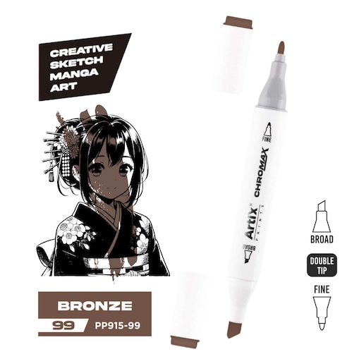 dwustronny marker kreatywny artix pp915-99 bronze