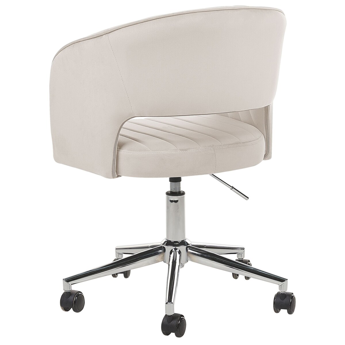 Krzesło biurowe regulowane welurowe beżowe KATONAH