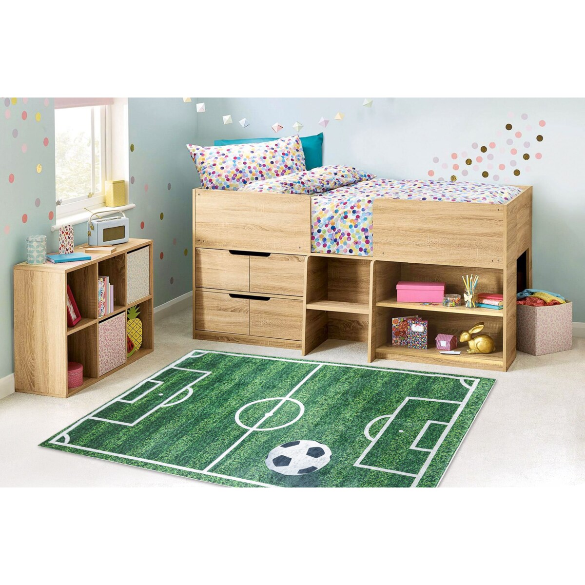 Dywan do prania BAMBINO 51760 Boisko, piłka 80x150 cm