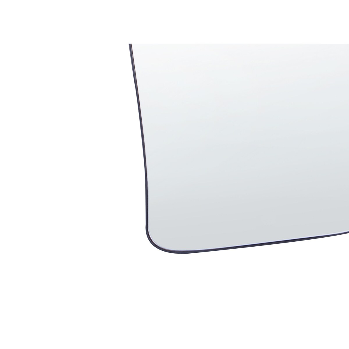 Metalowe lustro ścienne 37 x 70 cm czarne MONTCLUS