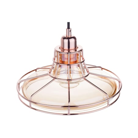 Lampa wisząca szklana miedziana TORRE