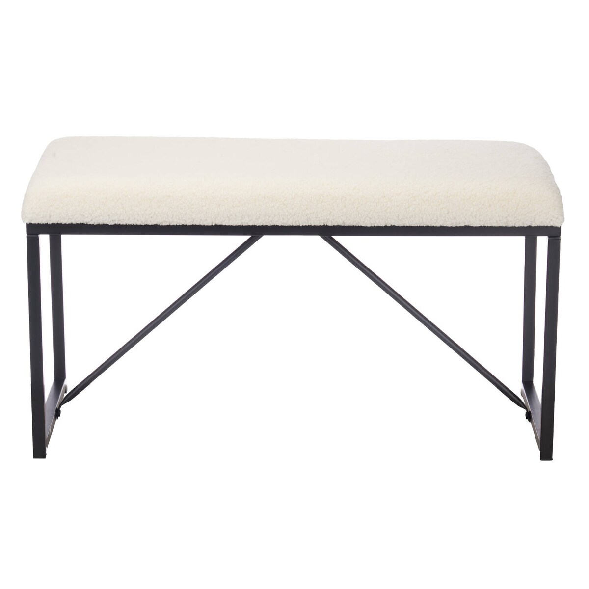 Ławeczka do przedpokoju tapicerowana baranek, 38 x 81 x 42 cm