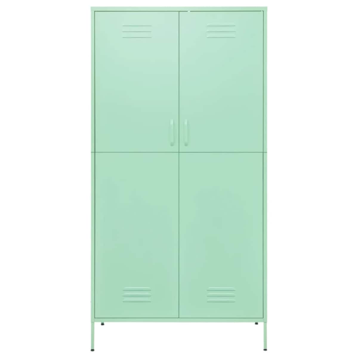 vidaXL Szafa, miętowa, 90x50x180 cm, stalowa