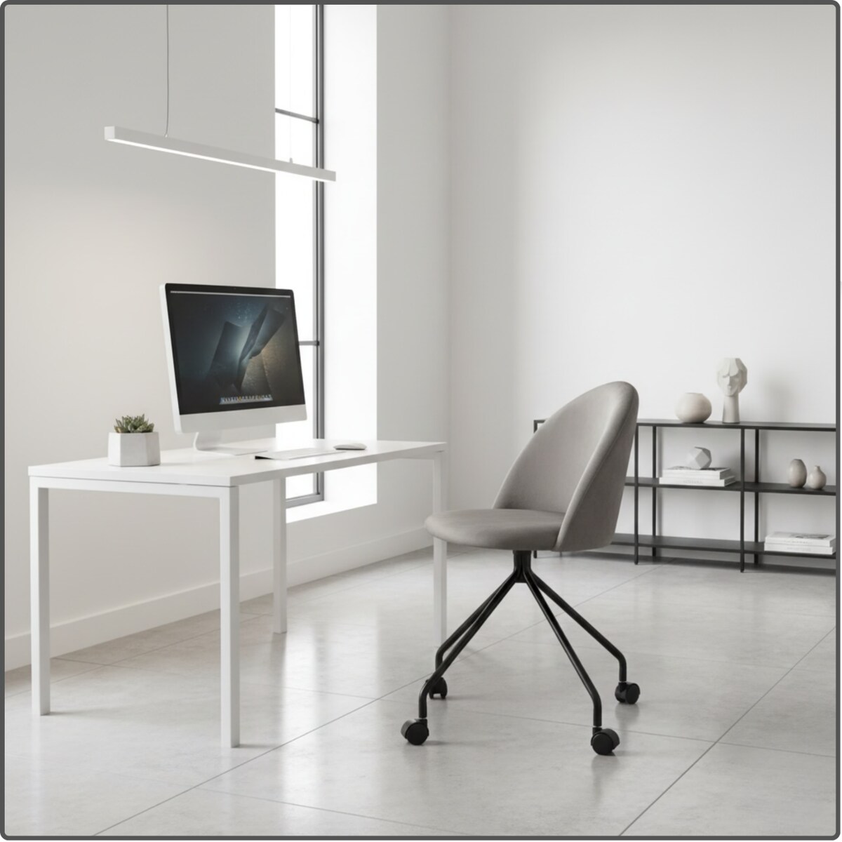 Fotel biurowy krzesło obrotowe do biurka ucznia gabinetu regulowane szare