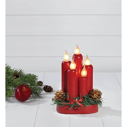 Bożonarodzeniowy stroik stołowy Hanna gałązki świeczki