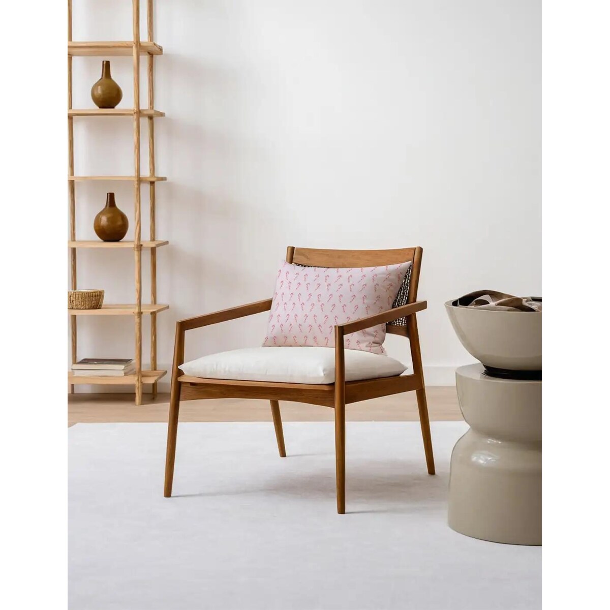 Poduszka świąteczna - Laski cukrowe - róż 40x60 cm