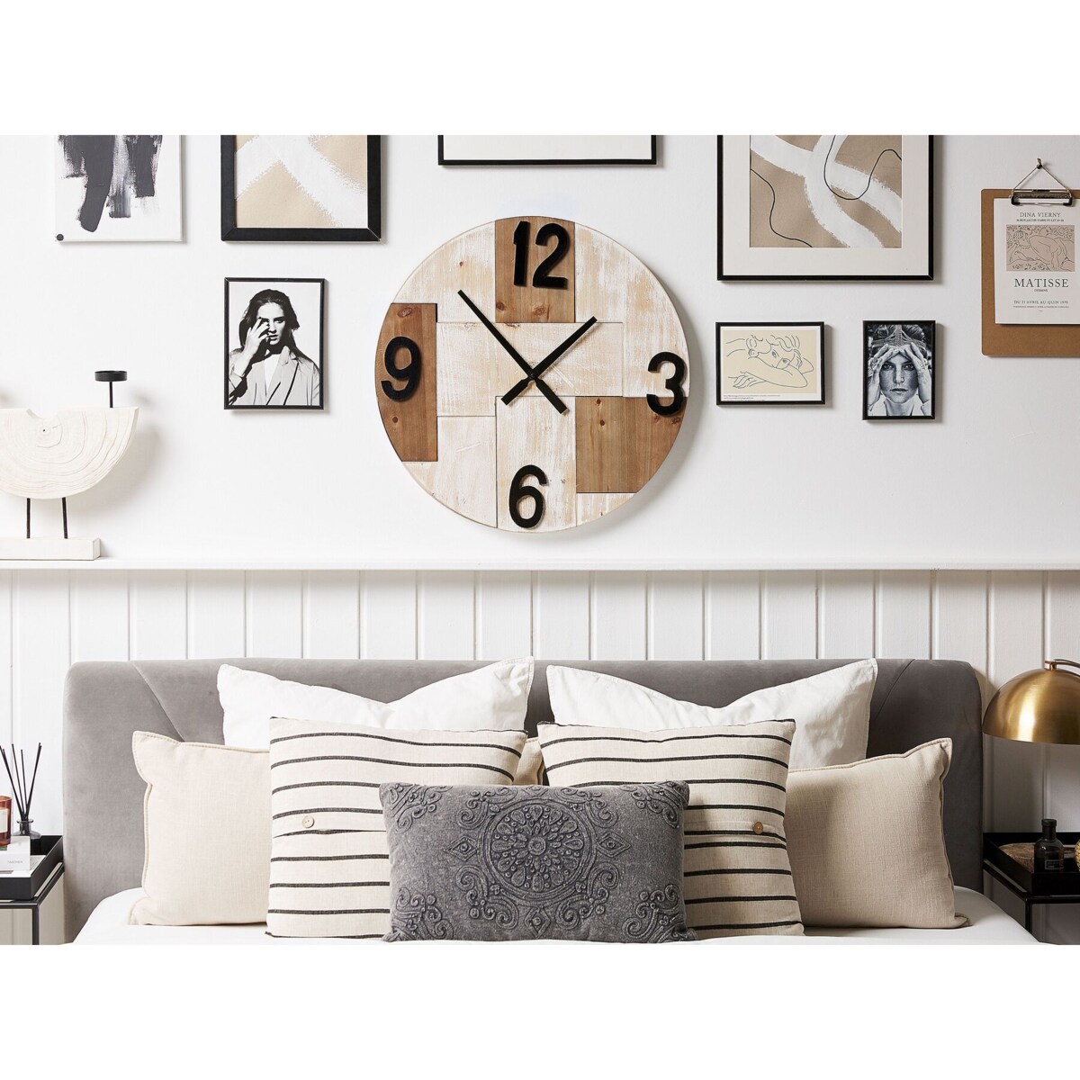 Zegar ścienny ø 60 cm jasne drewno MICHAPAN