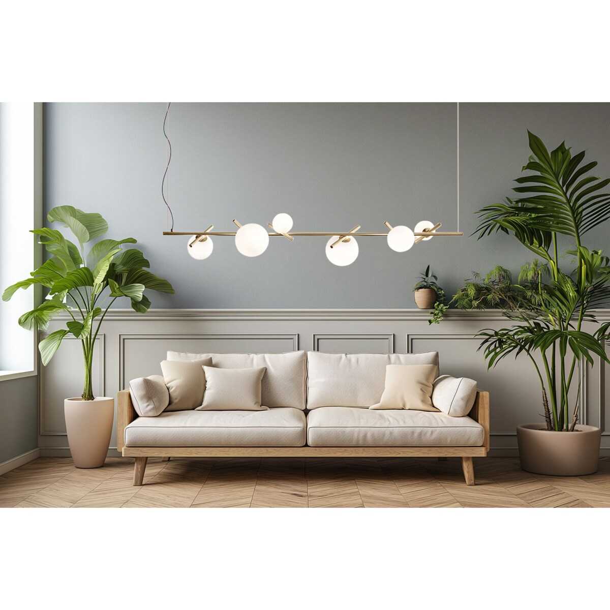 Lampa sufitowa wisząca złota 6xG9 APP1664-6CP Gold