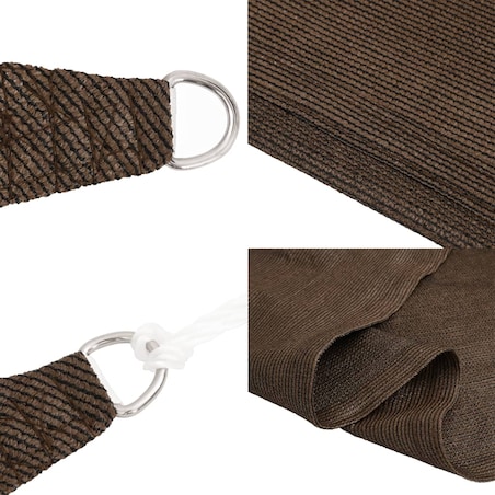 vidaXL Żagiel przeciwsłoneczny, 160 g/m², brązowy, 2x4 m, HDPE