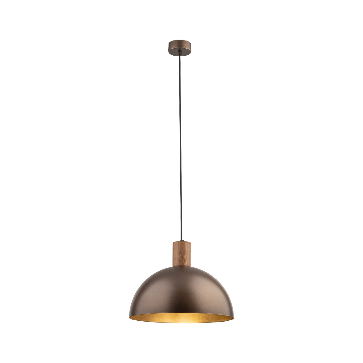 Lampa wisząca TK Lighting OSLO BROWN 4508 brązowa loft E27 metal drewno