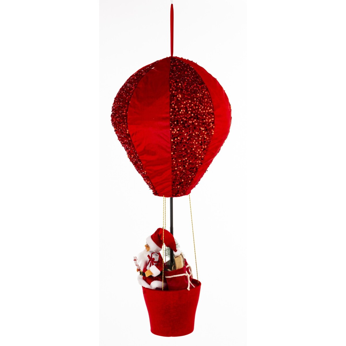 Figurka - Mikołaj w balonie 95x37x37 cm BALOON czerwony