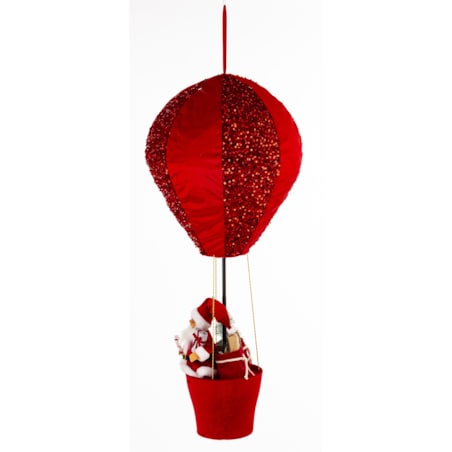 Figurka - Mikołaj w balonie 95x37x37 cm BALOON czerwony