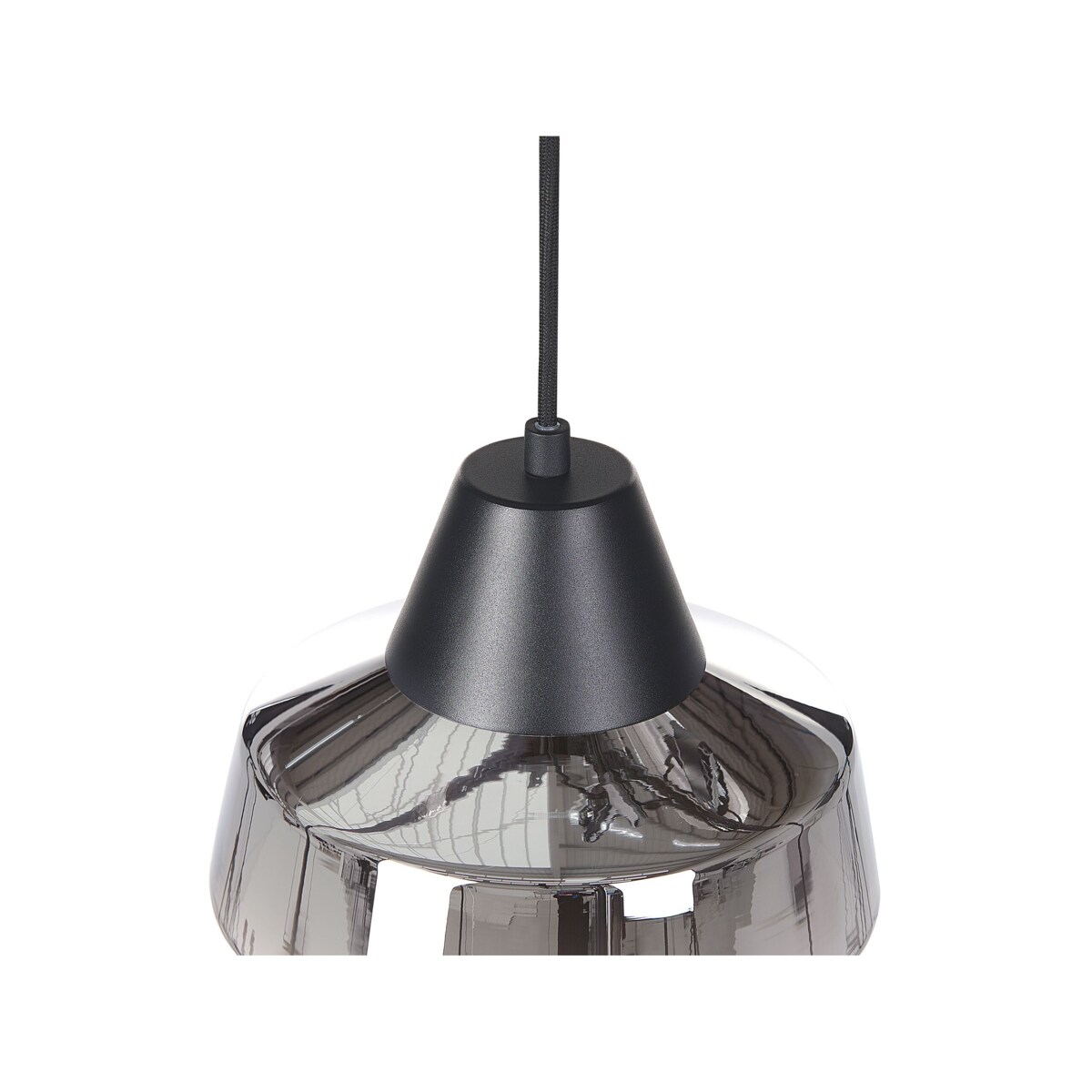 Lampa wisząca szklana czarno-srebrna TALPARO