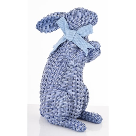 Dekoracja - figurka królika 27x11,5x15,5 cm AFICO niebieski