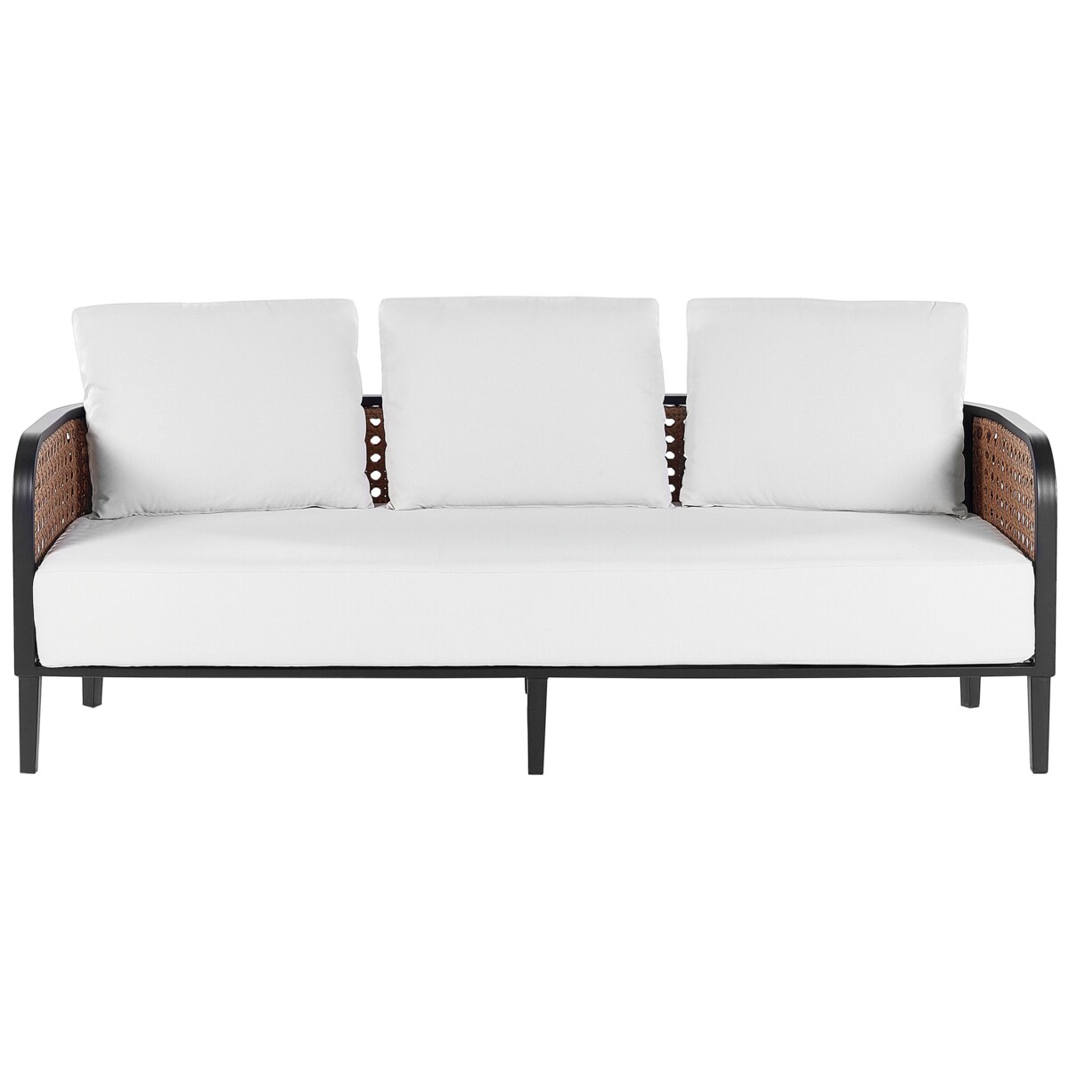 Zestaw ogrodowy ze stolikiem dla 3 osób MONTEFALCO Metal Biały