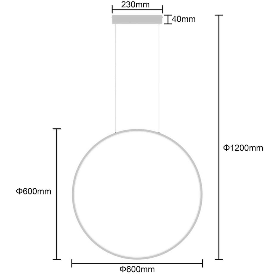 Lampa sufitowa wisząca Light Prestige Mirror biały LED CCT 3000, 4000, 6000 (regulowana) 1 szt.