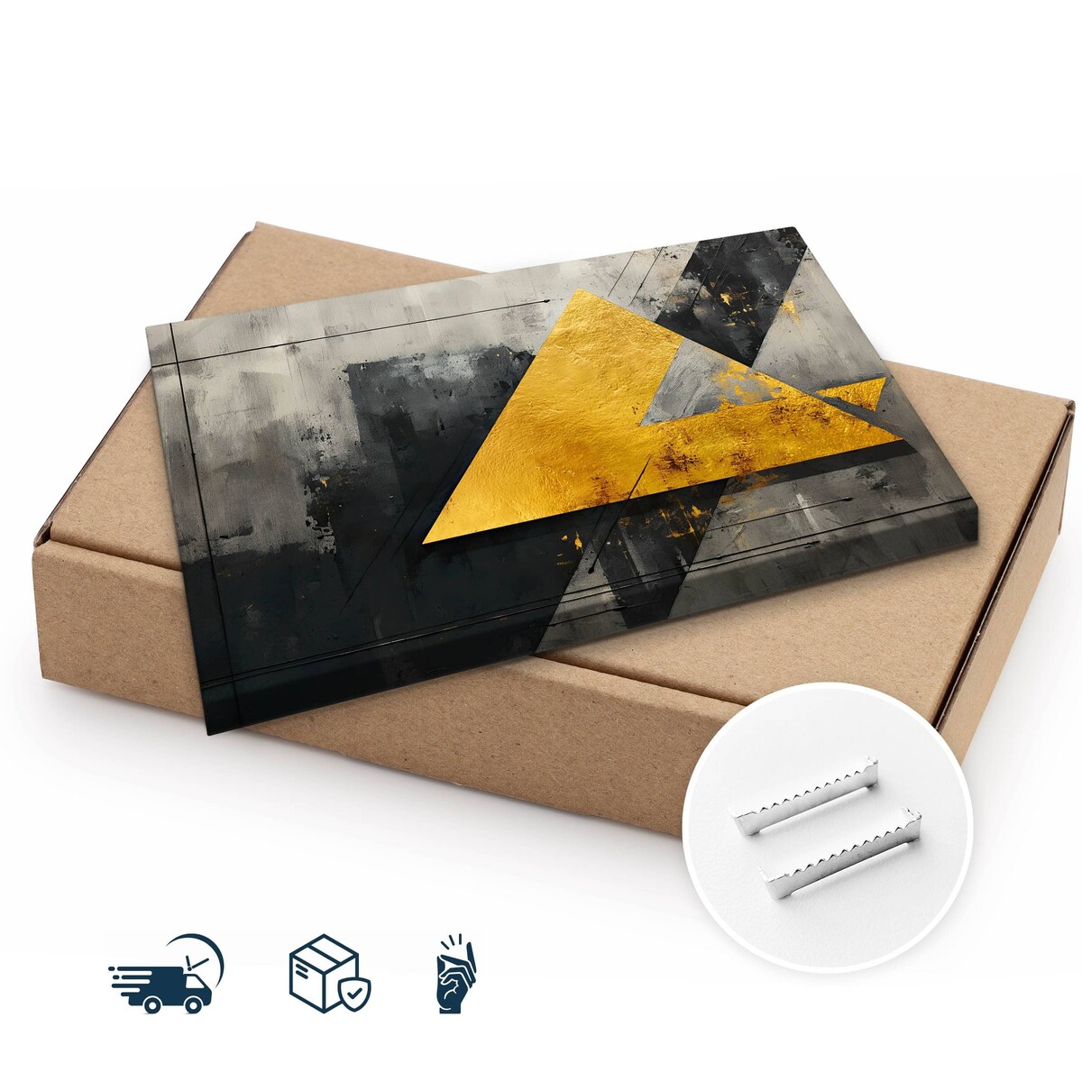 Obraz Na Płótnie Do Salonu Sypialni Abstrakcja Kształty Geometryczne 120x80cm