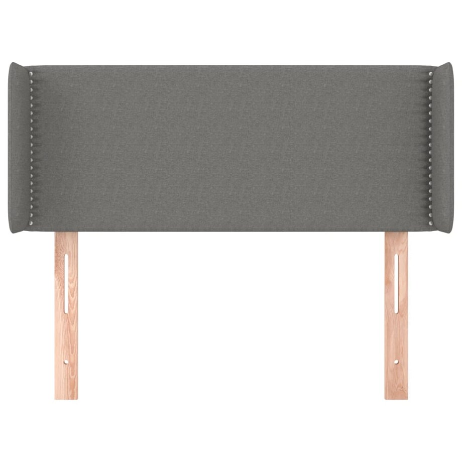 vidaXL Zagłówek uszak, ciemnoszary, 103x16x78/88 cm, tkanina