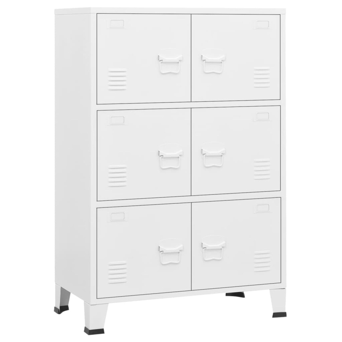 vidaXL Industrialna szafka, biała, 75x40x115 cm, metalowa