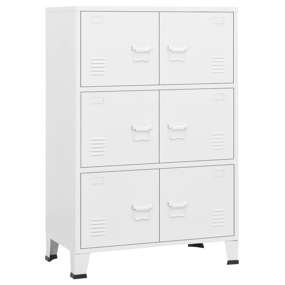 vidaXL Industrialna szafka, biała, 75x40x115 cm, metalowa