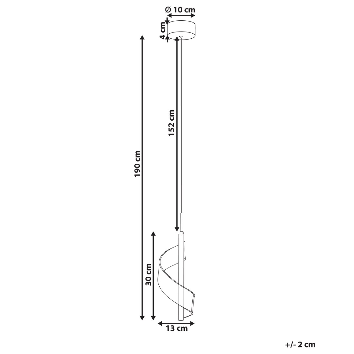 Lampa wisząca LED SARELA Metal Czarny