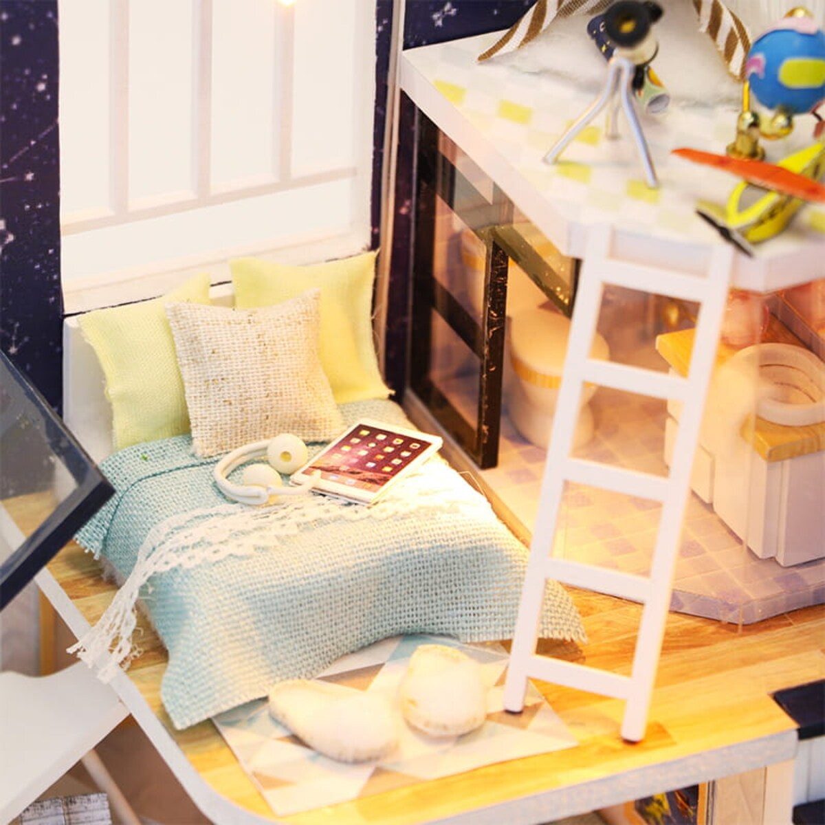 Miniaturowy domek - Migająca gwiazdka