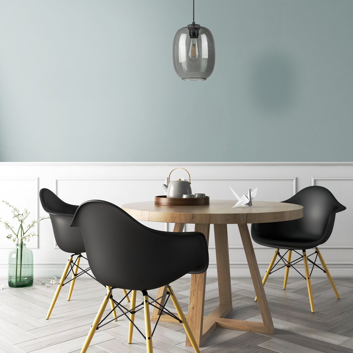 Lampa wisząca TK Lighting ELIO GRAPHITE 5971 grafitowa E27 regulowana wysokość nowoczesna do salonu i kuchni