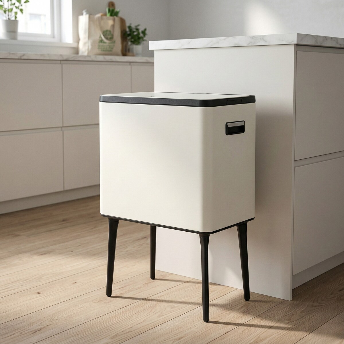 Automatyczny kosz na śmieci, 35 l, metalowy