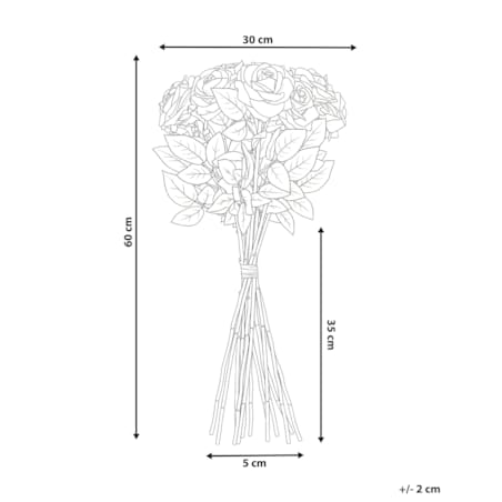 Bukiet sztucznych kwiatów MAFRA 60 cm Czerwony