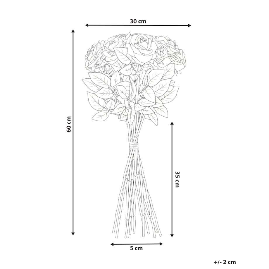 Bukiet sztucznych kwiatów MAFRA 60 cm Czerwony