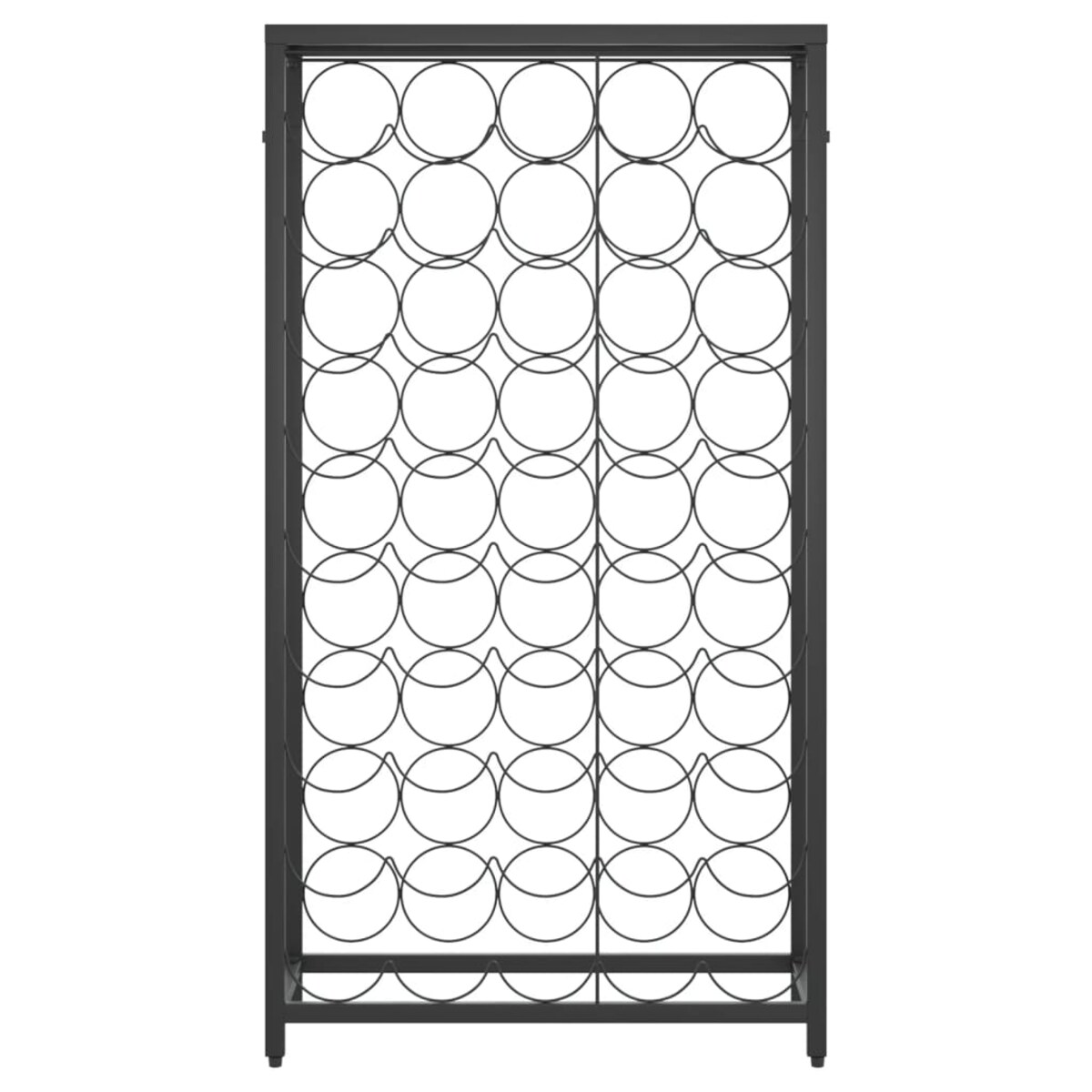 vidaXL Stojak na 45 butelek, czarny, 54x18x100 cm, kute żelazo