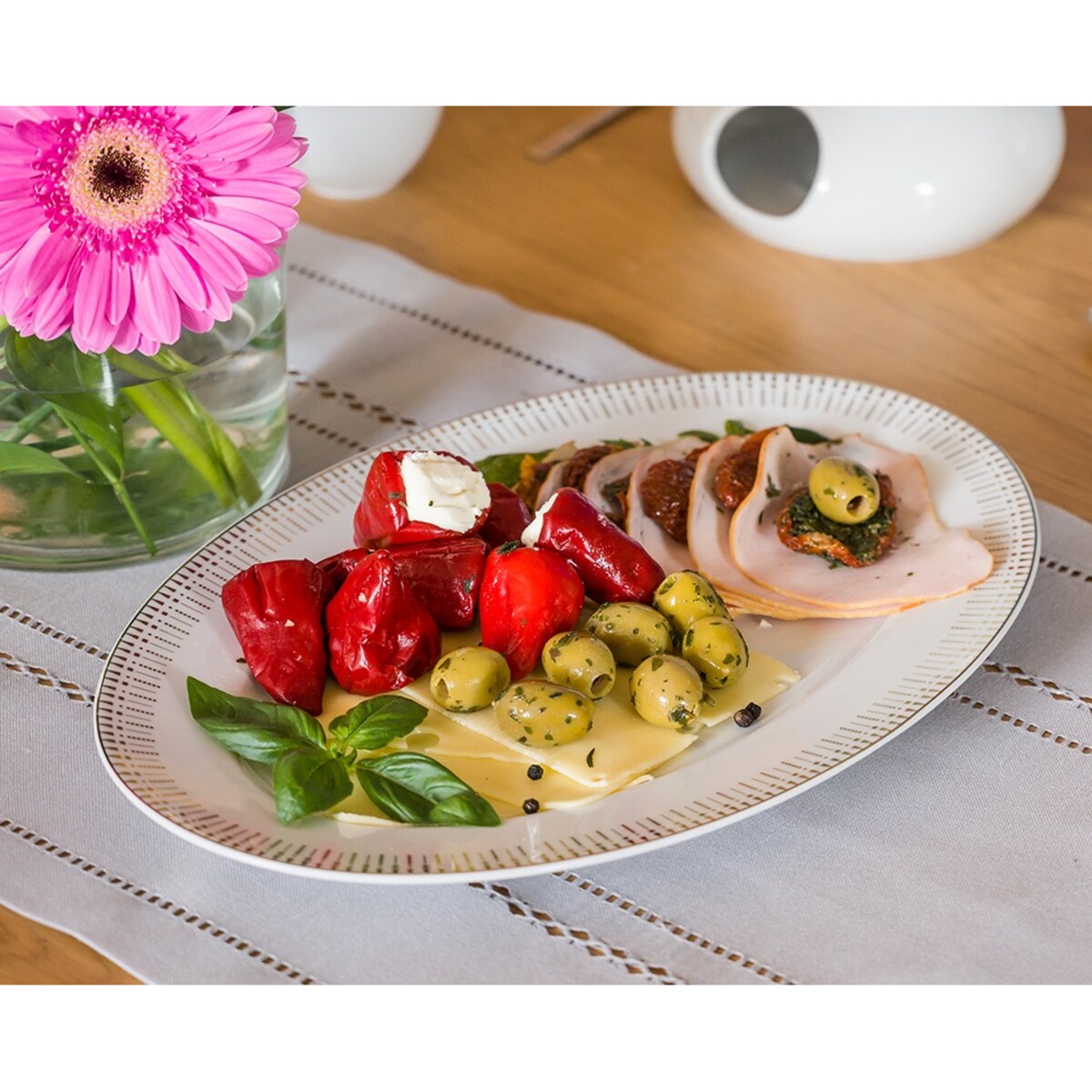 Półmisek owalny 36 cm Yvonne Złoty Miraż G682