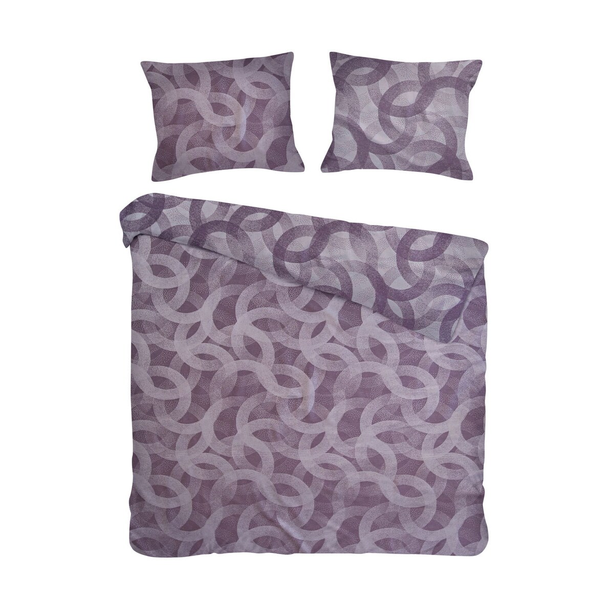 Pościel bawełniana 160x200 Cottonlove Jacquard Spoty Purple