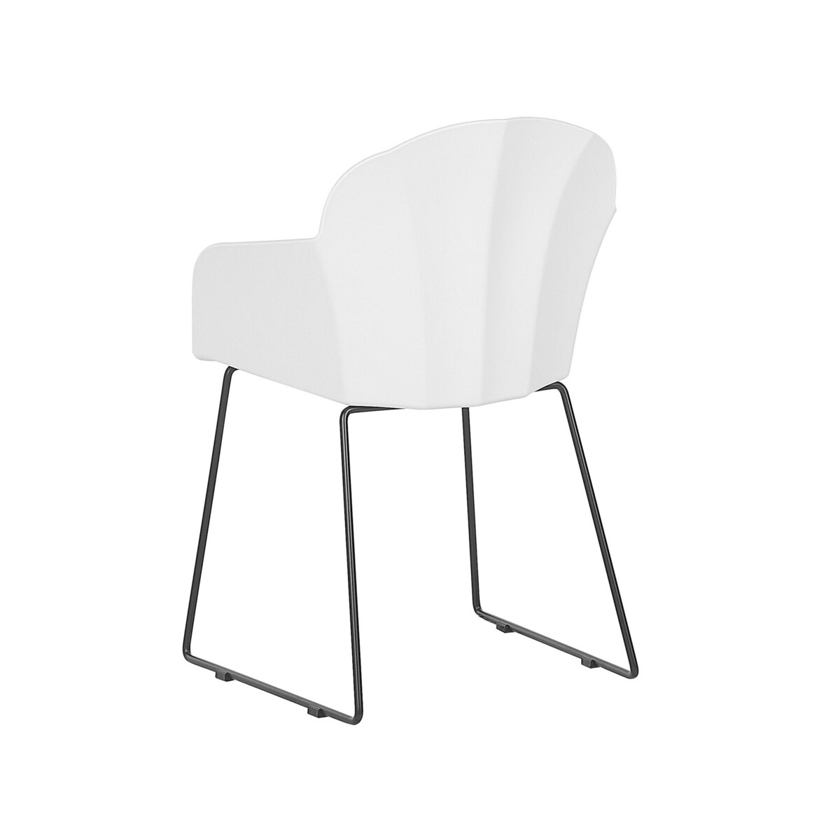 Zestaw 2 krzeseł do jadalni biały SYLVA