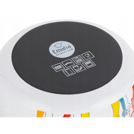 GARNEK EMALIOWANY polska pleszew 18 cm 2,6L do gotowania zup obiad kuchenny