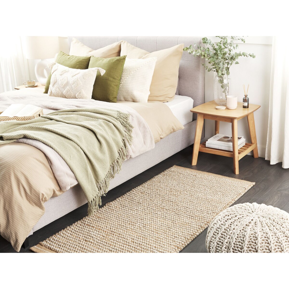 Dywan wełniany 80 x 150 cm beżowy BANOO