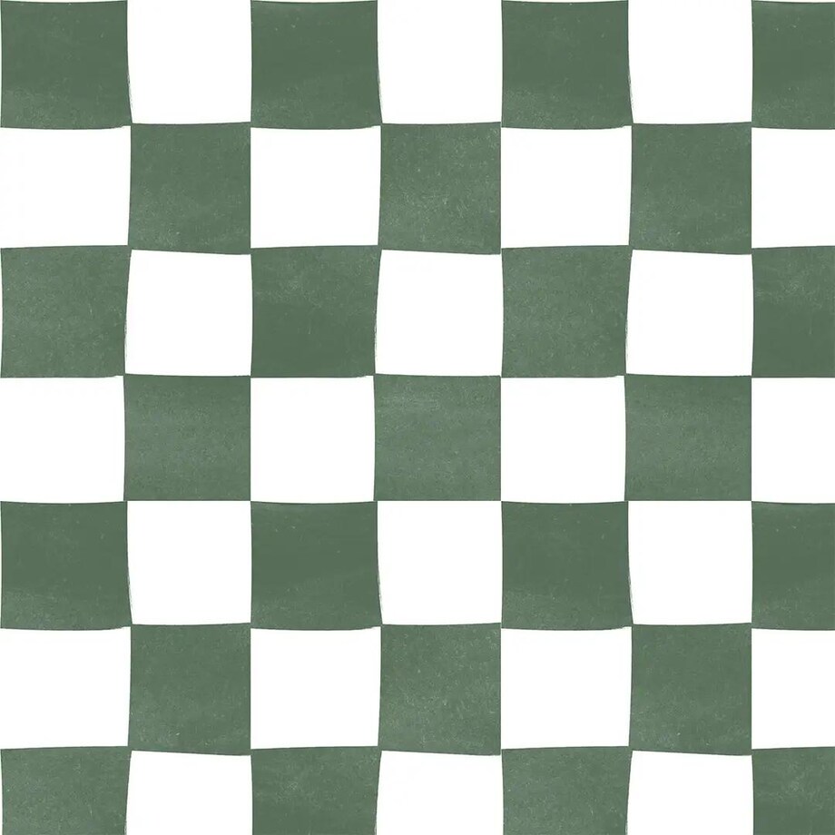 Lniany ręcznik kuchenny - ciemnozielona krata