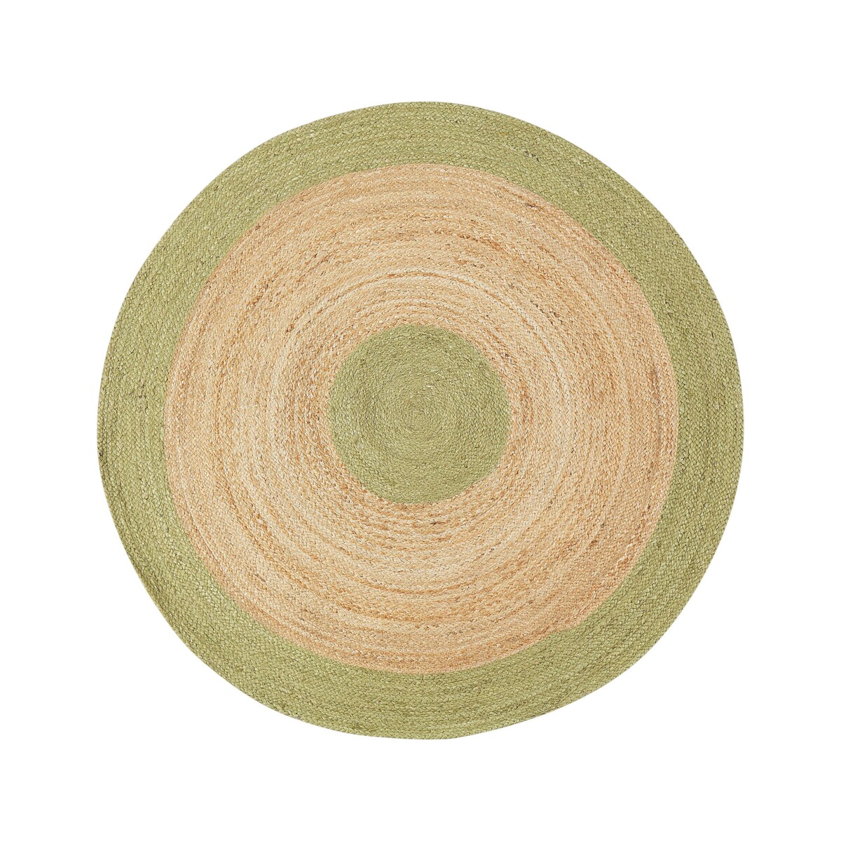 Dywan okrągły z juty 140 cm beżowo-zielony YAYALAR