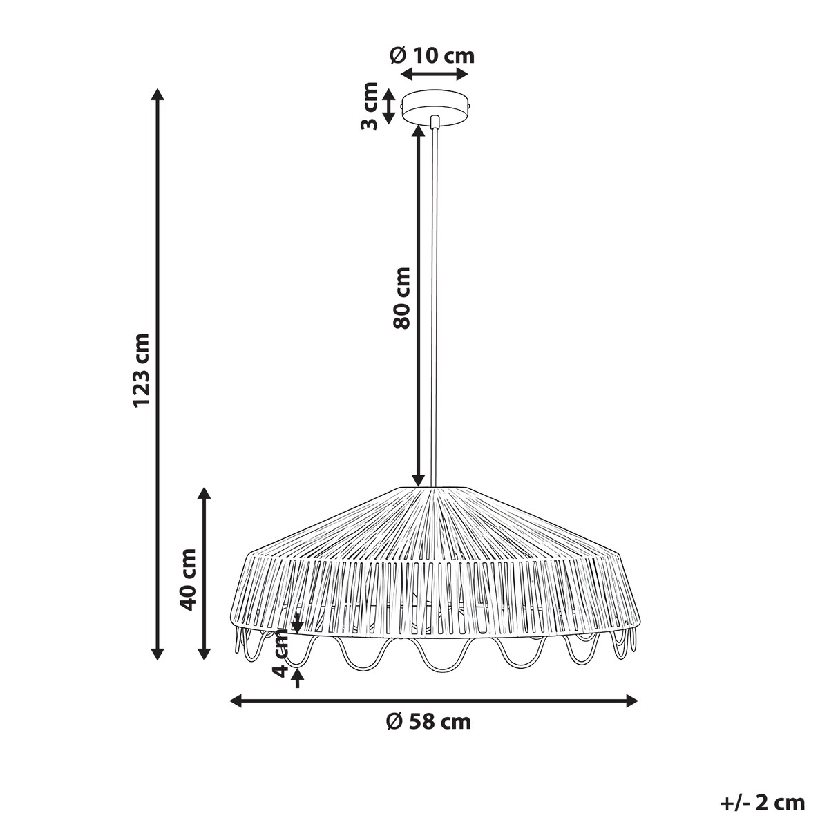 Lampa wisząca ARENAL Plecionka Naturalny