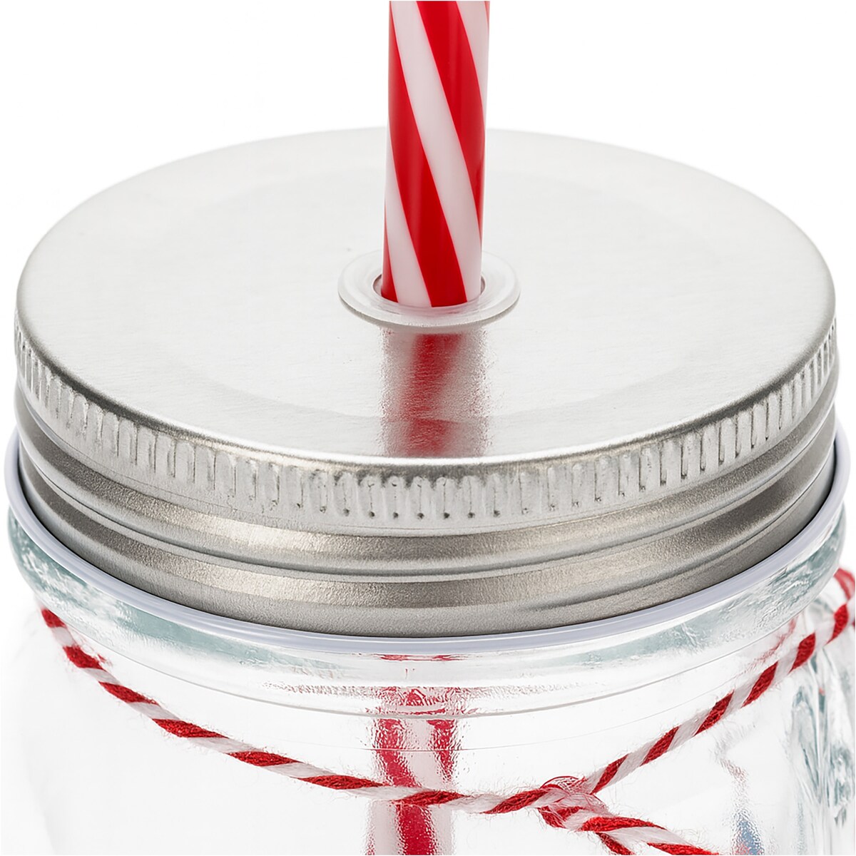 Szklanka Świąteczna Kubek Na Napoje Ze Słomką Dla Dzieci Słoik 450 Ml