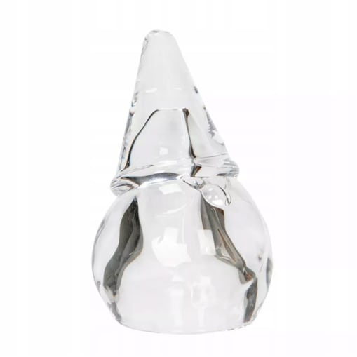 ŚWIĄTECZNA FIGURKA W KSZTAŁCIE MIKOŁAJA szklana przezroczysta wys. 9cm