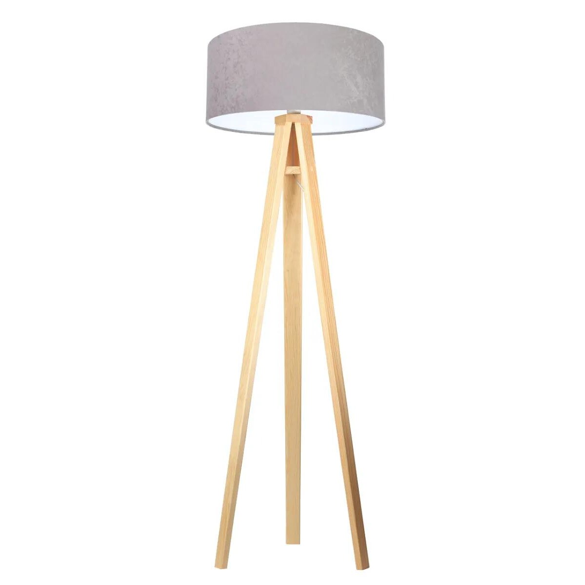 Lampa stojąca HOME 50 szara/biała/sosna